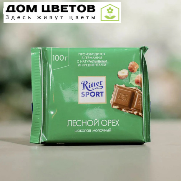 Шоколад Ritter Sport Молочный "Лесной орех", 100 гр.