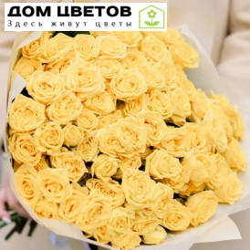 Букет из 25 желтых кустовых роз 40 см (Кения)